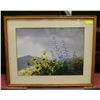 Image 1 : DECOR OAK FRAMED FLORAL PICTURE G.ROCK. 30" X 24"