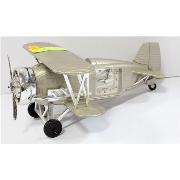 BI-PLANE DESK CLOCK & PENCIL SHARPENER