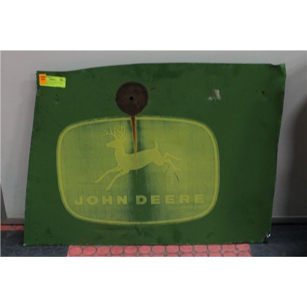 19" X 25" VINTAGE "JOHN DEERE" EMBLEM SALVAGED