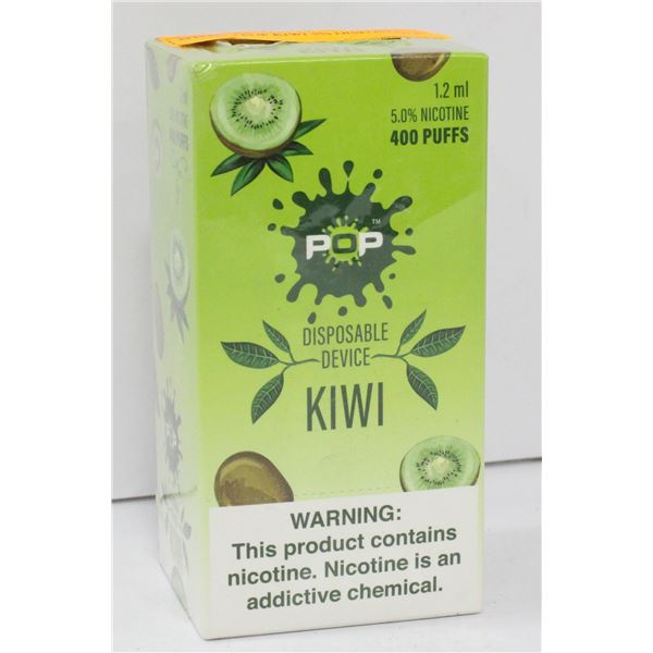 BOX W/10 POP KIWI 5% DISPOSABLE E-CIGS