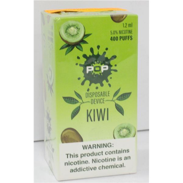 BOX W/10 POP KIWI 5% DISPOSABLE E-CIGS