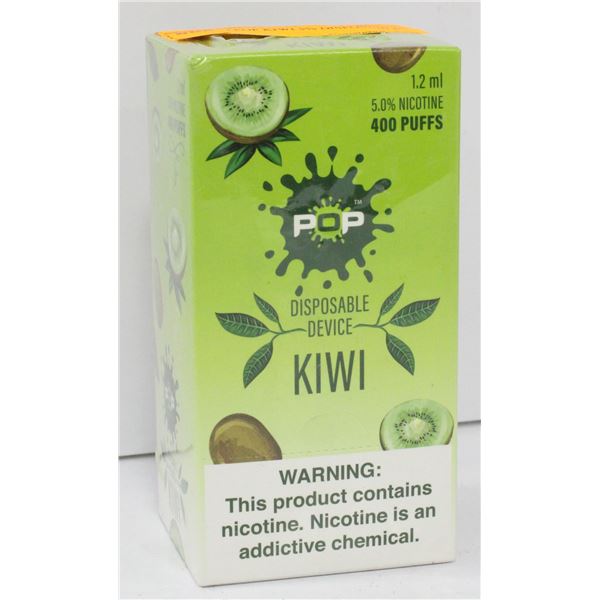 BOX W/10 POP KIWI 5% DISPOSABLE E-CIGS