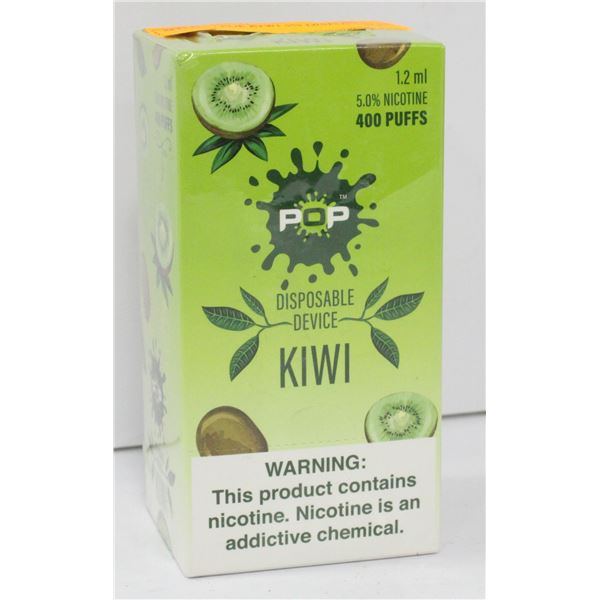 BOX W/10 POP KIWI 5% DISPOSABLE E-CIGS