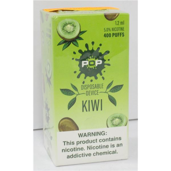 BOX W/10 POP KIWI 5% DISPOSABLE E-CIGS