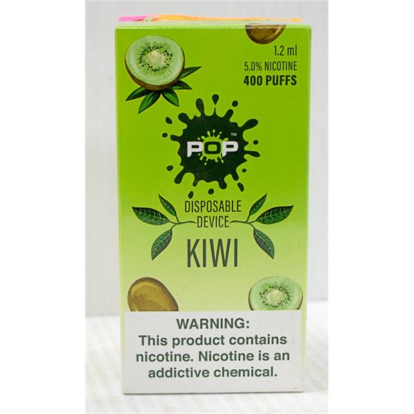 BOX W/10 POP KIWI 5% DISPOSABLE E-CIGS