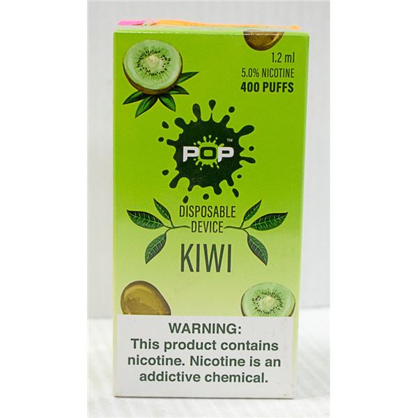 BOX W/10 POP KIWI 5% DISPOSABLE E-CIGS