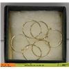 Image 1 : STAMPED .925 STERLING SILVER 3 PAIR HOOP EARRINGS