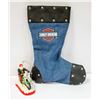 Image 1 : HARLEY DAVIDSON STOCKING & SINGING BIKER ORNAMENT
