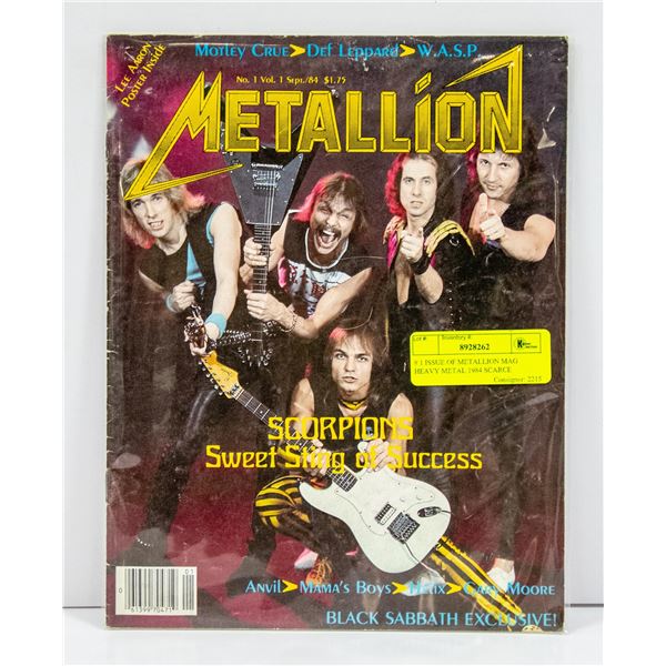 #1 ISSUE OF METALLION MAG HEAVY METAL 1984 SCARCE