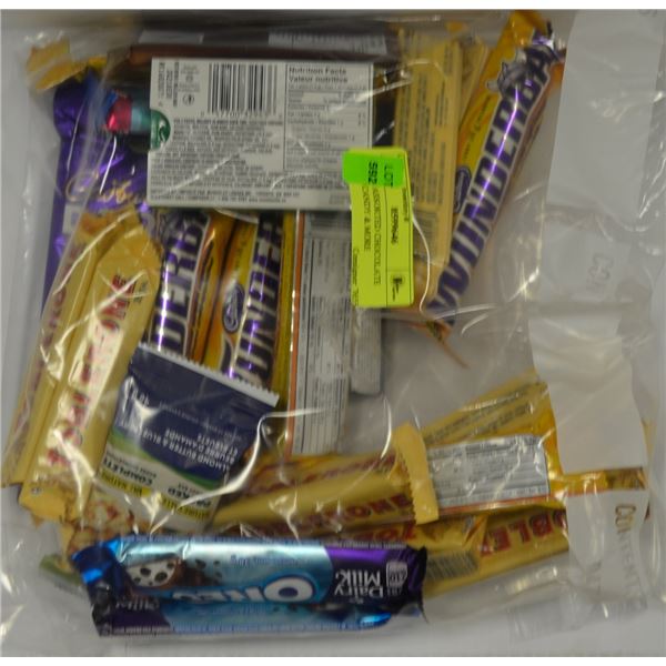BAG OF ASSORTED CHOCOLATE BARS + CANDY & MORE