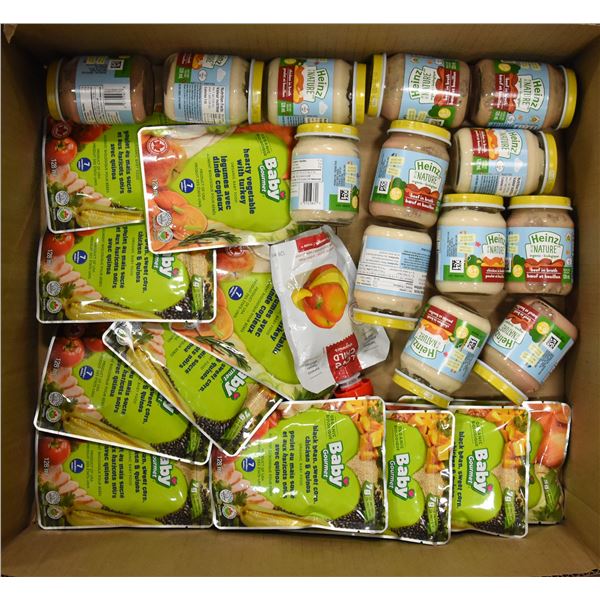 FLAT LOT OF BRAND NAME INFANT FOOD PRODUCTS