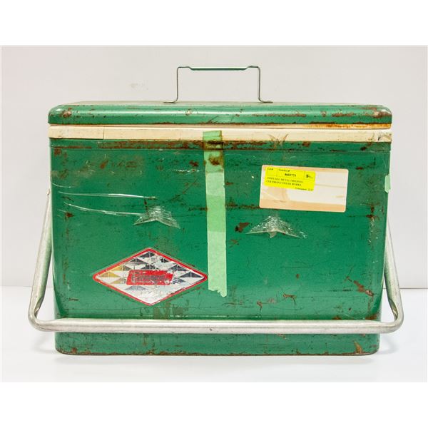 1950'S METAL ORIGINAL COLEMAN COOLER WORKS