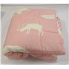 Image 2 : WEIGHTED PINK ANIMAL BLANKET 33" X 30"