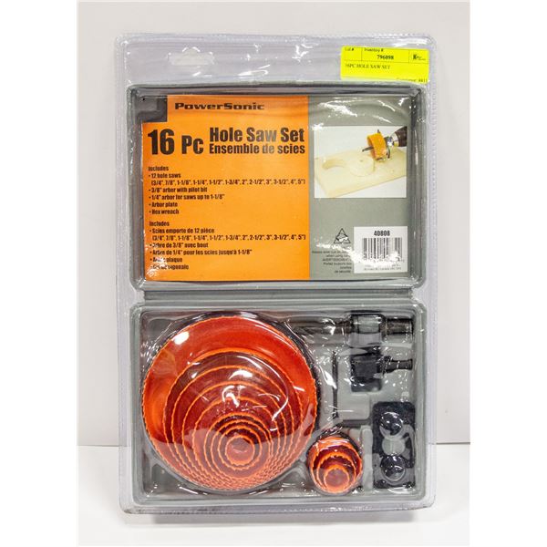 16PC HOLE SAW SET