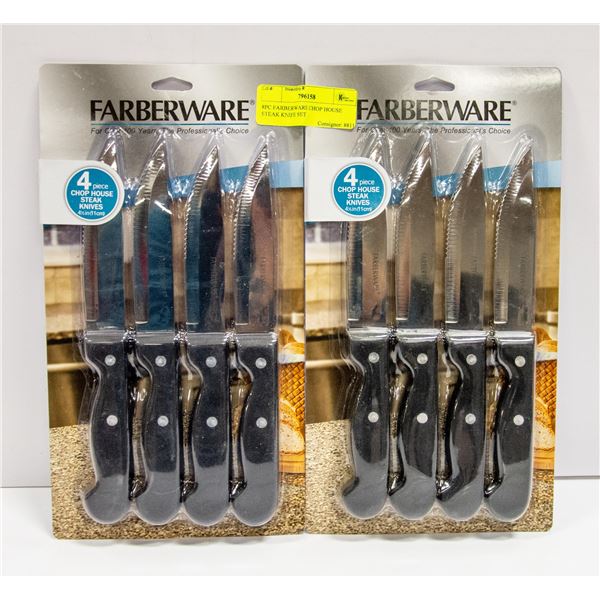 8PC FARBERWARE CHOP HOUSE STEAK KNIFE SET