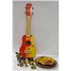 Image 1 : LOT OF ASSORTED DECOR DISHES W/UKULELE & FIGURINES