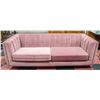 Image 2 : NEW DUSTY ROSE SUEDE STYLE UPHOLSTERED SOFA &