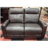 NEW GENUINE LEATHER DARK BROWN ELECTRIC RECLINE
