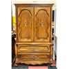 Image 1 : VINTAGE WOODEN ARMOIRE WITH 4 DRAWERS