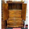 Image 2 : VINTAGE WOODEN ARMOIRE WITH 4 DRAWERS