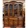 Image 1 : VINTAGE WOODEN CHINA CABINET WITH GLASS DOORS