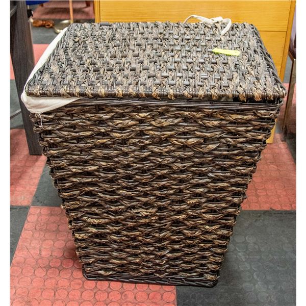 RATTAN CLOTHES HAMPER