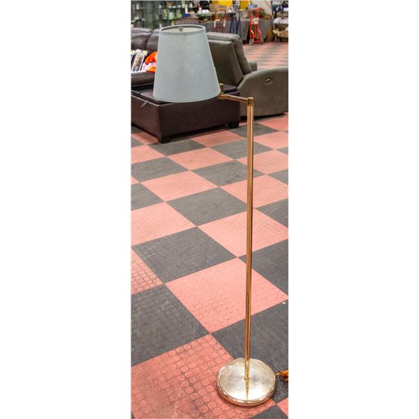 BRASS FLOOR LAMP WITH ARTICULATING ARM
