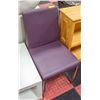 Image 1 : PURPLE LEATHER ACCENT CHAIR