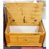 Image 2 : PINE STORAGE CHEST WITH GENTLE CLOSE LID. 31 1/2"