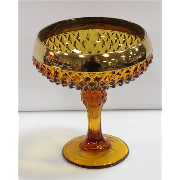 VINTAGE INDIANA GLASS DIAMOND POINT ORNAMENTAL