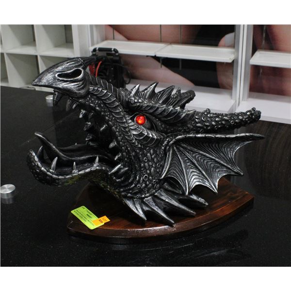 DRAGON HEAD WALL MOUNTING WITH RED JEWEL EYES