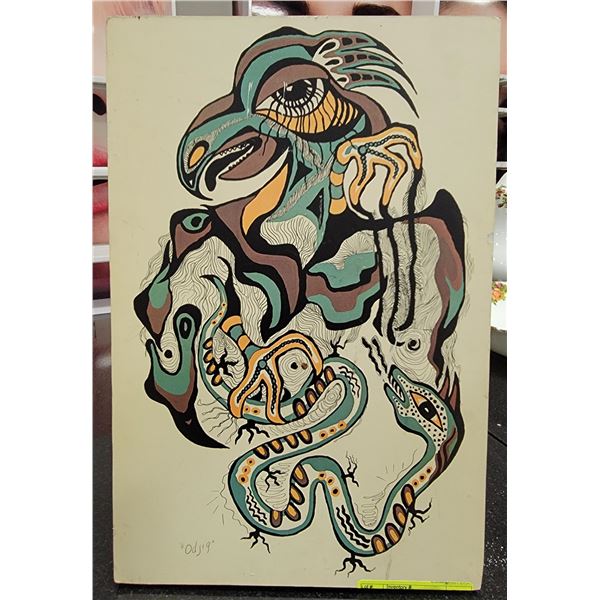 8-1/2 X 12-1/2 PAINTING ON WOOD PLAQUE DAPHNE "OD