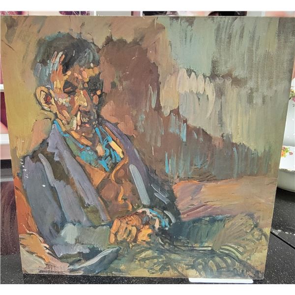 10 X 10 PAINTING ON WOOD PLAQUE BY ARTHUR