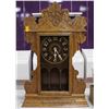 Image 1 : WOOD CARVED GINGERBREAD CLOCK AS IS