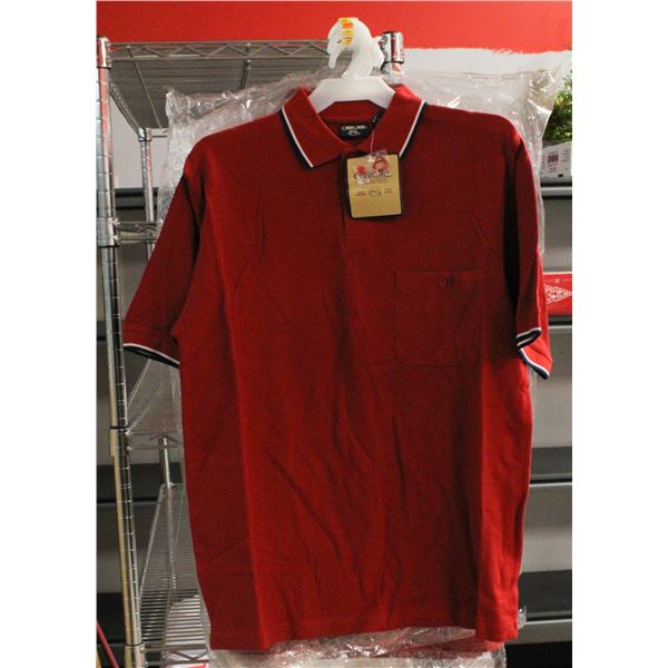 LOT OF 6 NEW CHEROKEE RED POLO SHIRTS SIZE LARGE