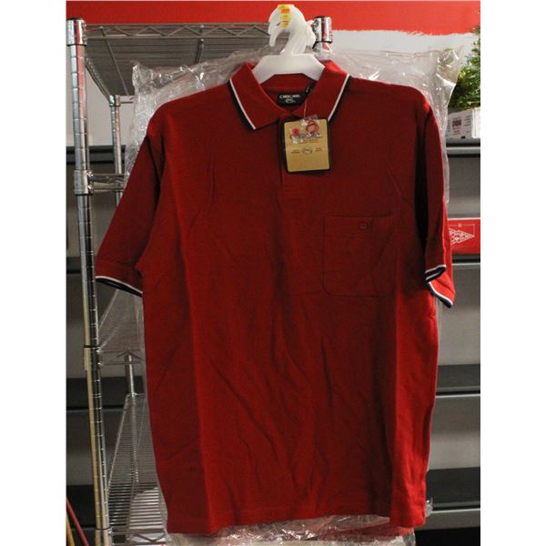 LOT OF 6 NEW CHEROKEE RED POLO SHIRTS SIZE LARGE