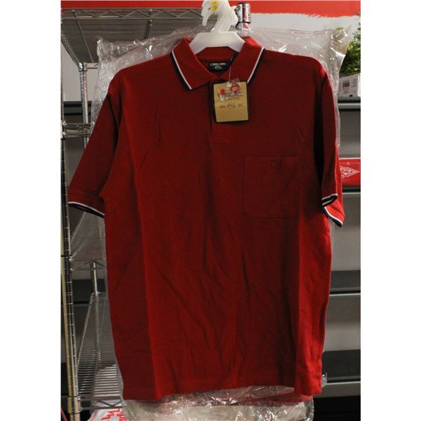 LOT OF 6 NEW CHEROKEE RED POLO SHIRTS SIZE LARGE