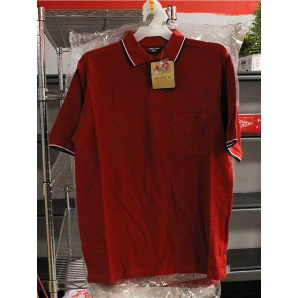 LOT OF 6 NEW CHEROKEE RED POLO SHIRTS SIZE LARGE