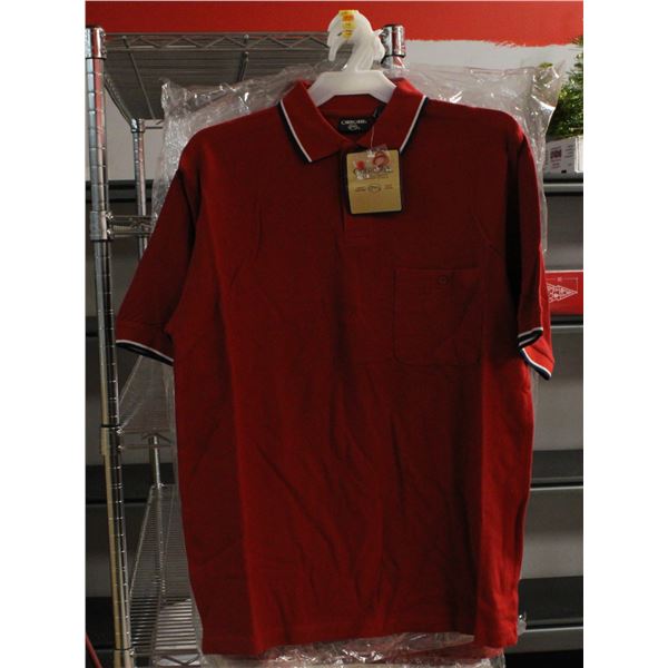 LOT OF 6 NEW CHEROKEE RED POLO SHIRTS SIZE LARGE
