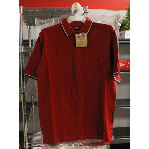 LOT OF 6 NEW CHEROKEE RED POLO SHIRTS SIZE MEDIUM