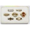 Image 1 : DISPLAY OF 7 RINGS ASSORTED SIZES