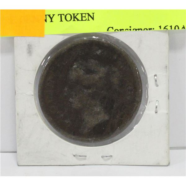 1840 PROVINCE OF NOVA SCOTIA ONE PENNY TOKEN