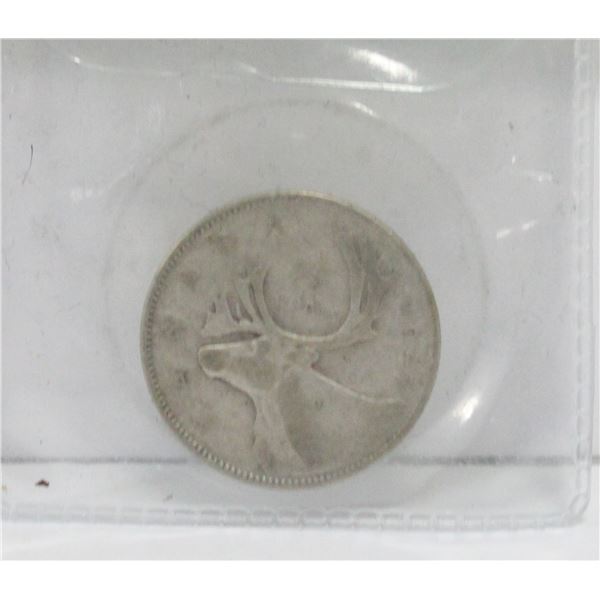 1947 CANADIAN SILVER 25 CENT COIN