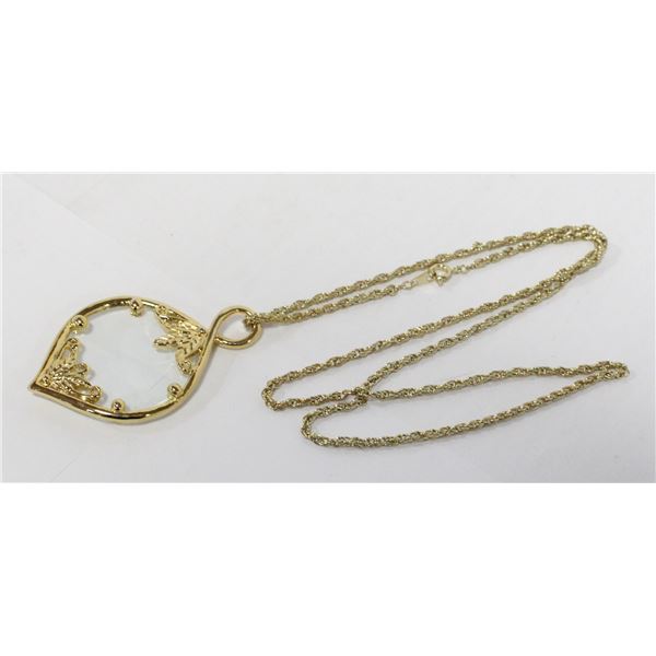 NEW MAGNIFYING GLASS NECKLACE 26" CHAIN