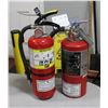 2 CHARGED FIRE EXTINGUISHERS BETWEEN 5-7LBS