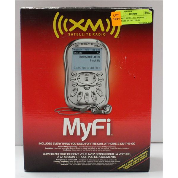 XM MYFI SATELLITE RADIO KIT INCLUDES EVERYTHING