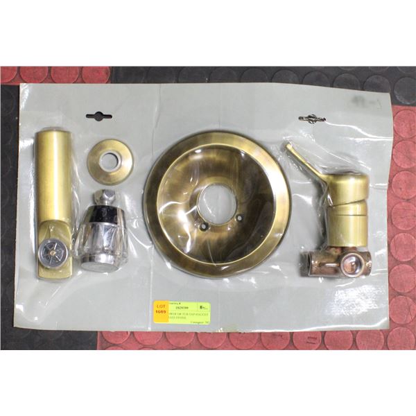 NEW SHOWER OR TUB TAP+FAUCET SATIN BRASS FINISH.