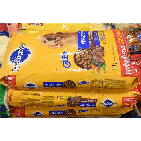 3 BAGS PEDIGREE VITALITY+ GRILLED STEAK + VEG 20KG