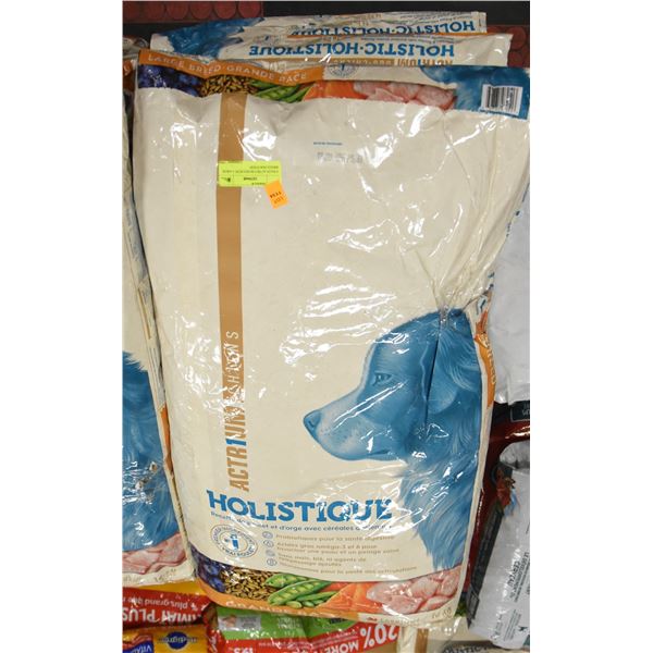 4 BAGS ACTR1UM HOLISTIC LARGE BREED DOG FOOD