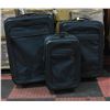 3 PC ATLANTIC GARMENT SUITCASES, 30" 26" & 22",
